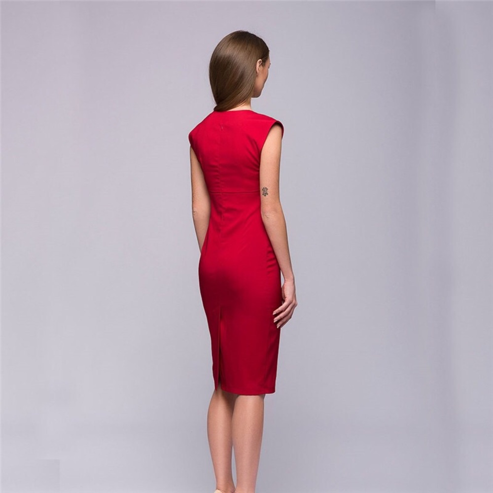 Sleeveless V-Neck Midi Dress - Picture 4 of 6